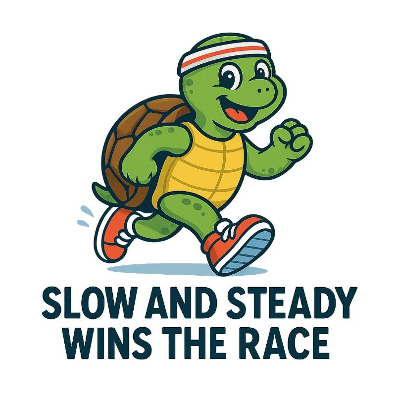 Chemise de course Funny Turtle – Slow & Steady