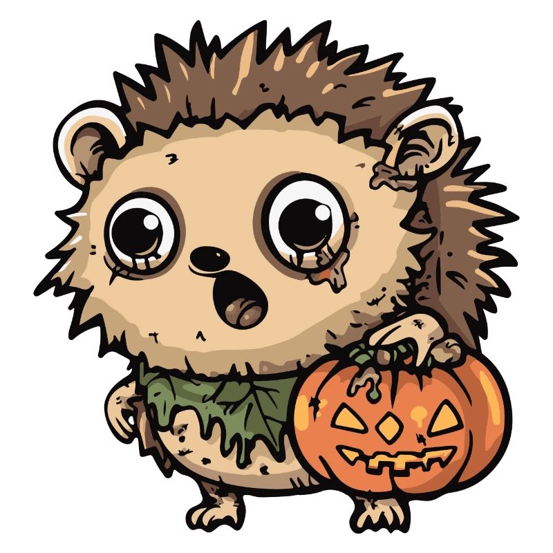 Igel Halloween Comic Lustig