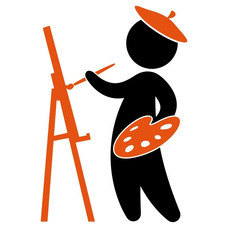 A painter working on his masterpiece