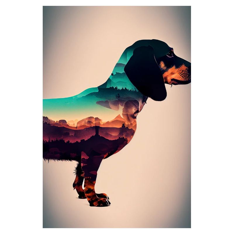 Teckel Chien Rétro