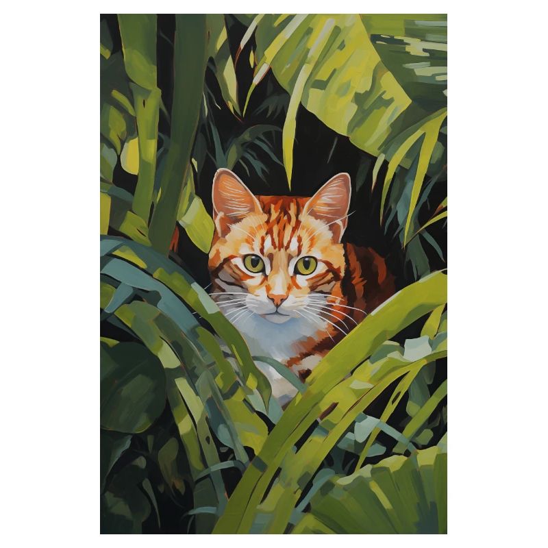 Illustration de chat roux mignon