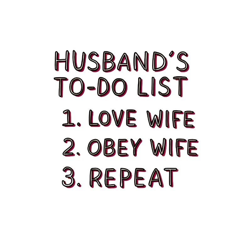 Ehemanns To-Do-Liste