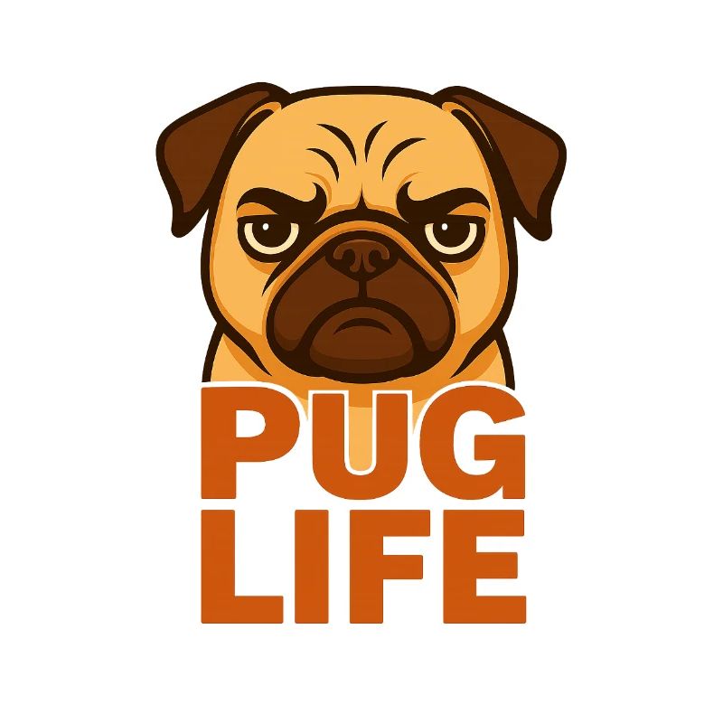 TinyPaws Fun Logo Pug Life