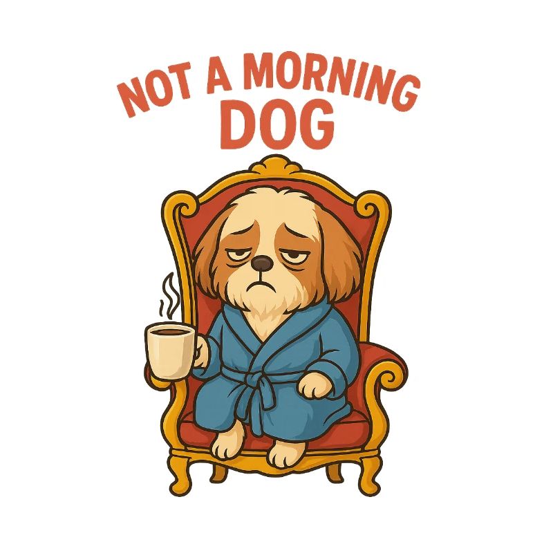 TinyPaws Fun Logo Not a morning dog
