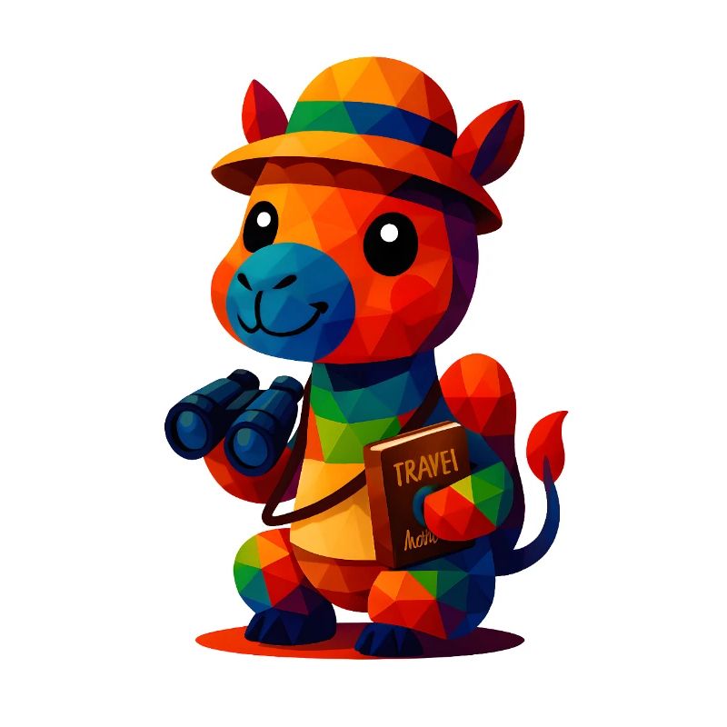 Guide de voyage WPAP Polygon Style Animaux Chameau