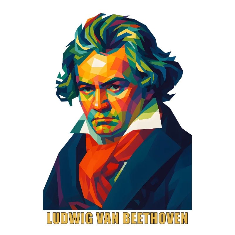 WPAP Polygon Portrait Ludwig van Beethoven