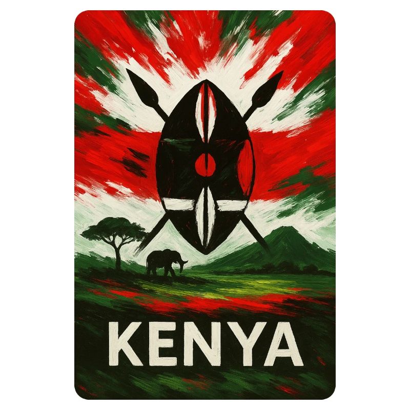 Conception de drapeaux de paysage du Kenya