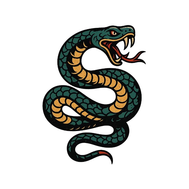 Cobra in Turquoise Gold Pattern