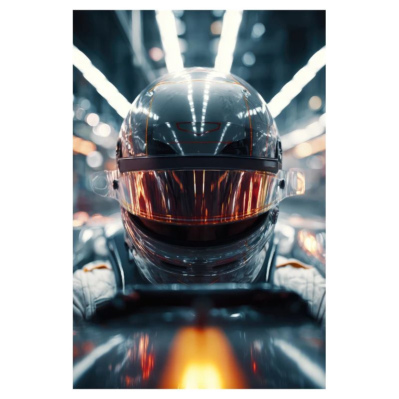 Casque de course néon
