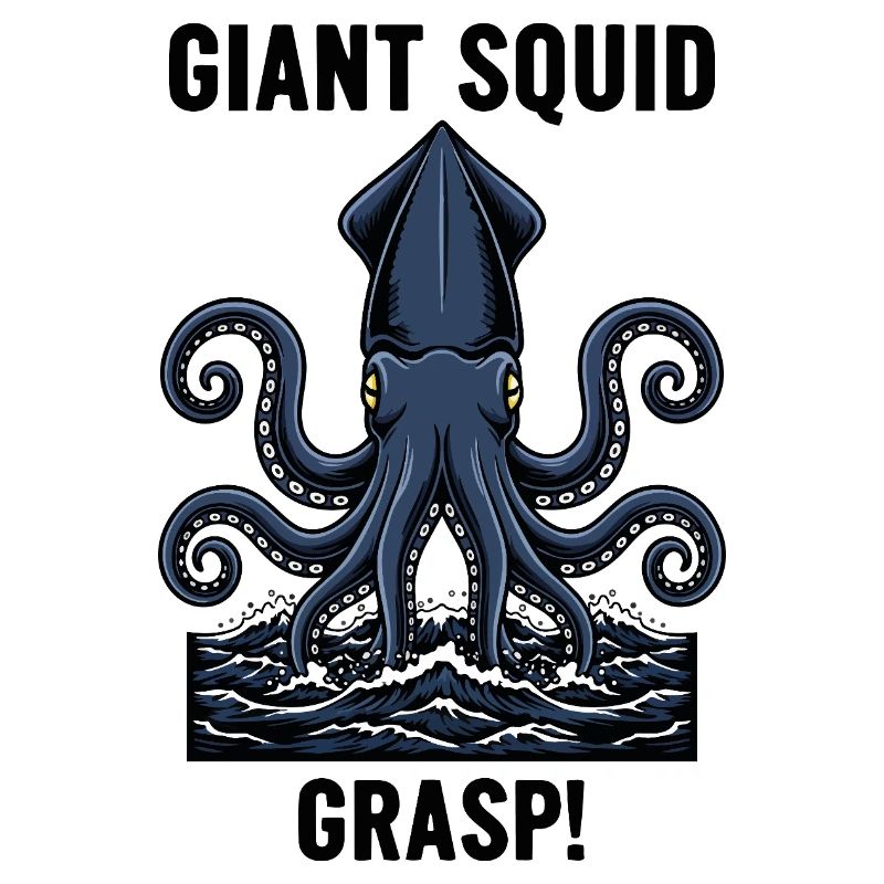 Calmar Géant Mer Abyss Grasp Giant Squid