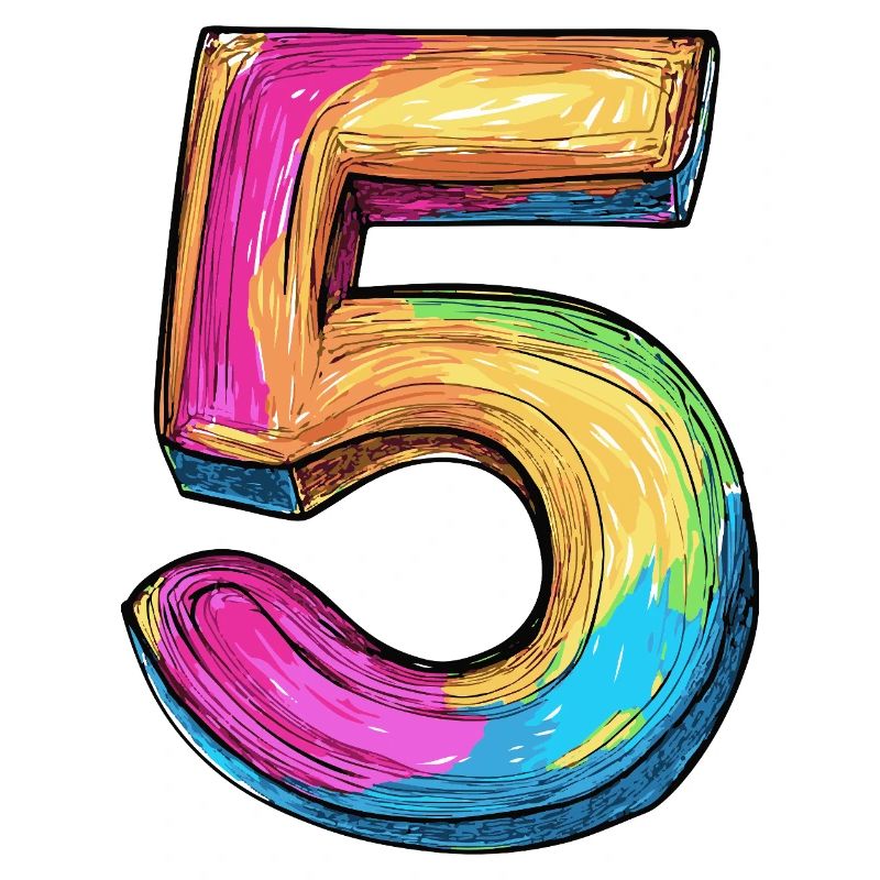 5 Numéro Coloré