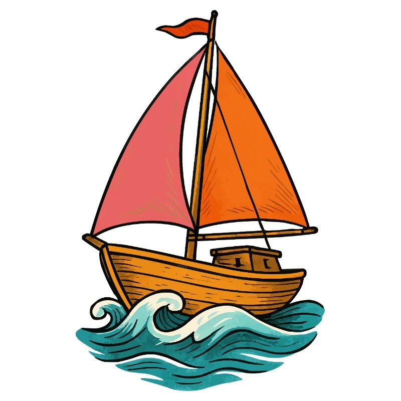 Segelboot am Meer
