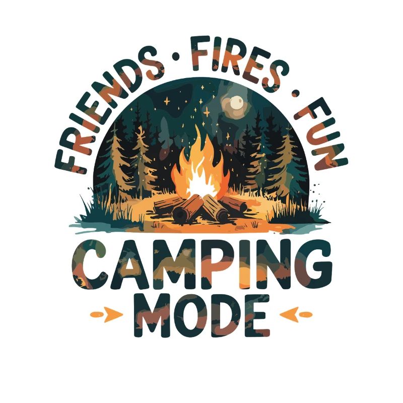 Camping Mode Amis Feu Fun Forêt