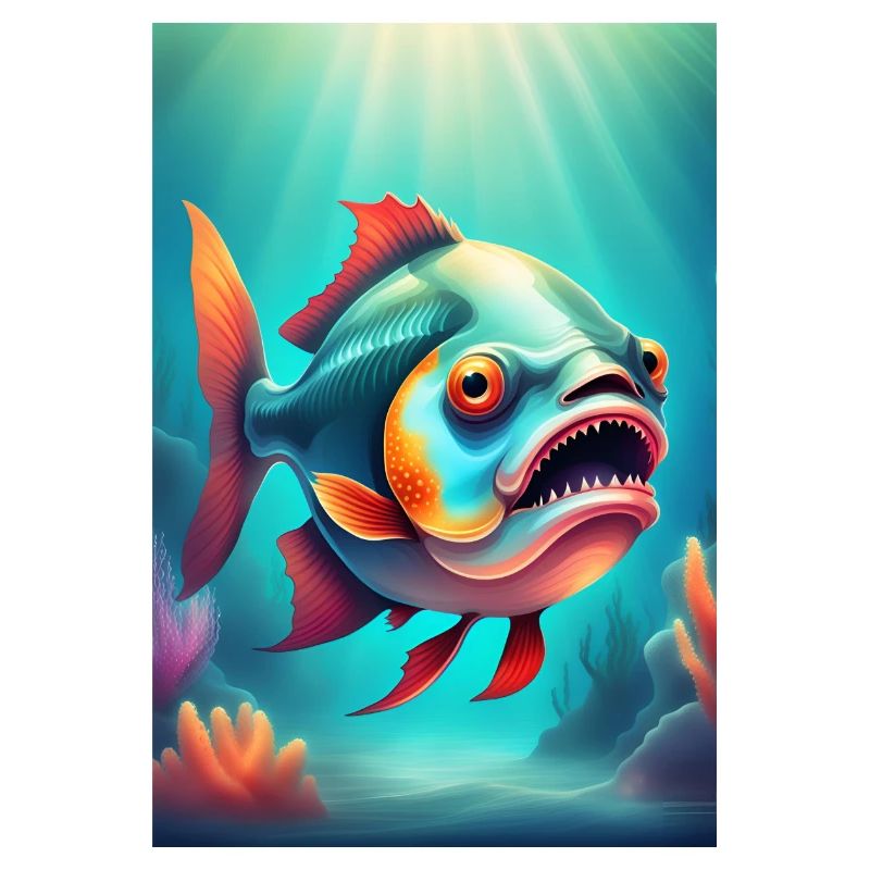 Poisson effrayant à l’air étrange