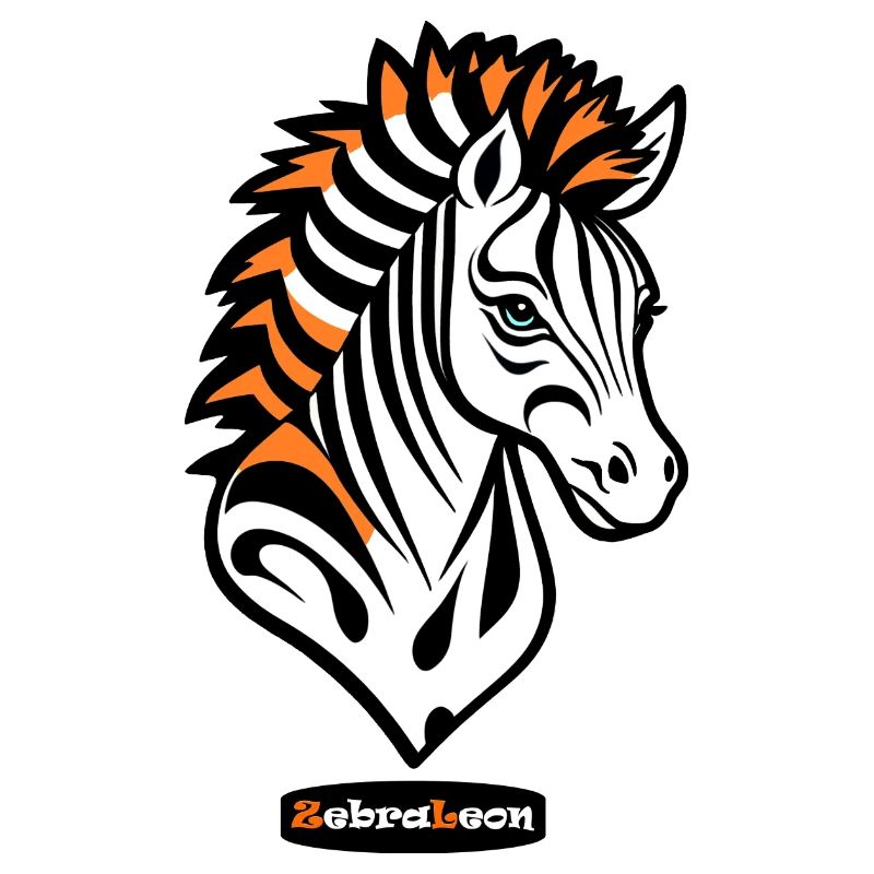 Adaptives ZebraLeon - Illustration mit Text