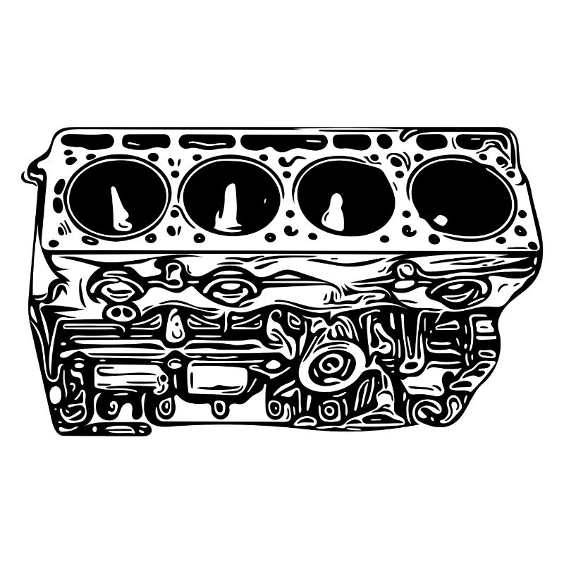 Engine block cylinder displacement fan