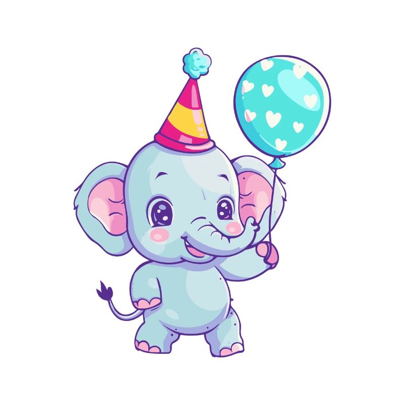 Éléphant Anniversaire Bébé