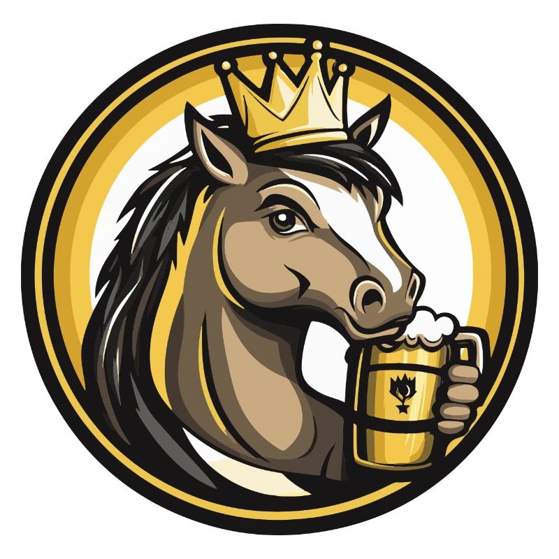 Pferd Bier Comic