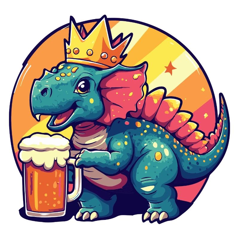 Dinosaurier triceratops Bier Comic