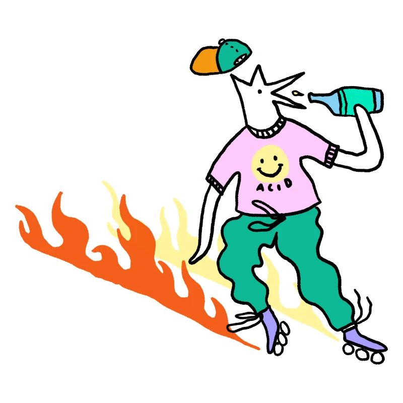 Roller_Skater_on_fire