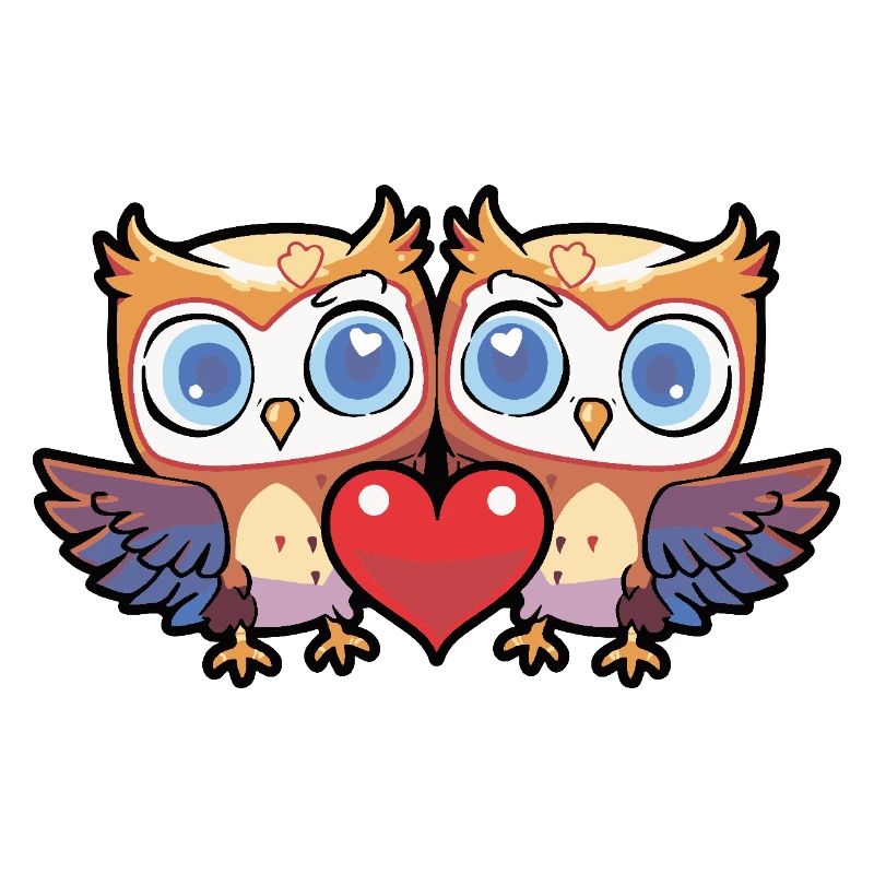 Eule Paar Valentinstag