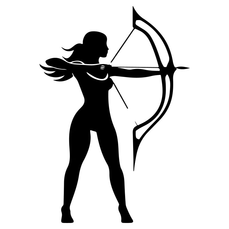 Bogenschießen Frau Symbol