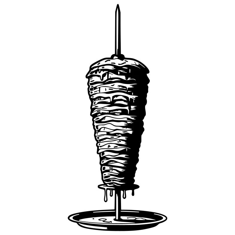Kebab-Brosche