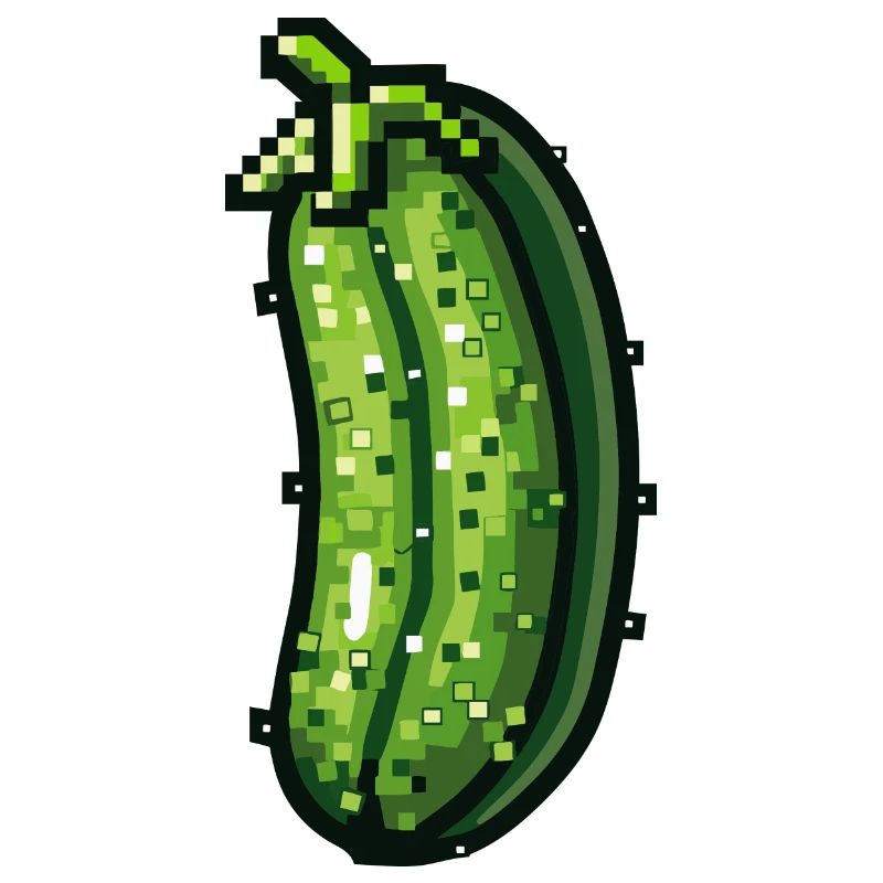 Icône pixel de concombre