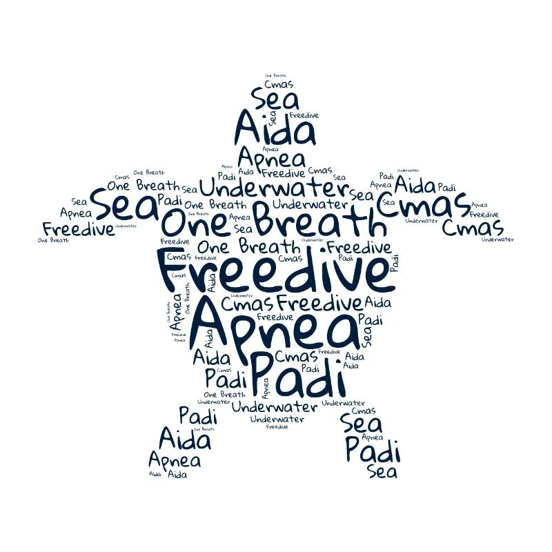 Freedive - Word Cloud Turtle
