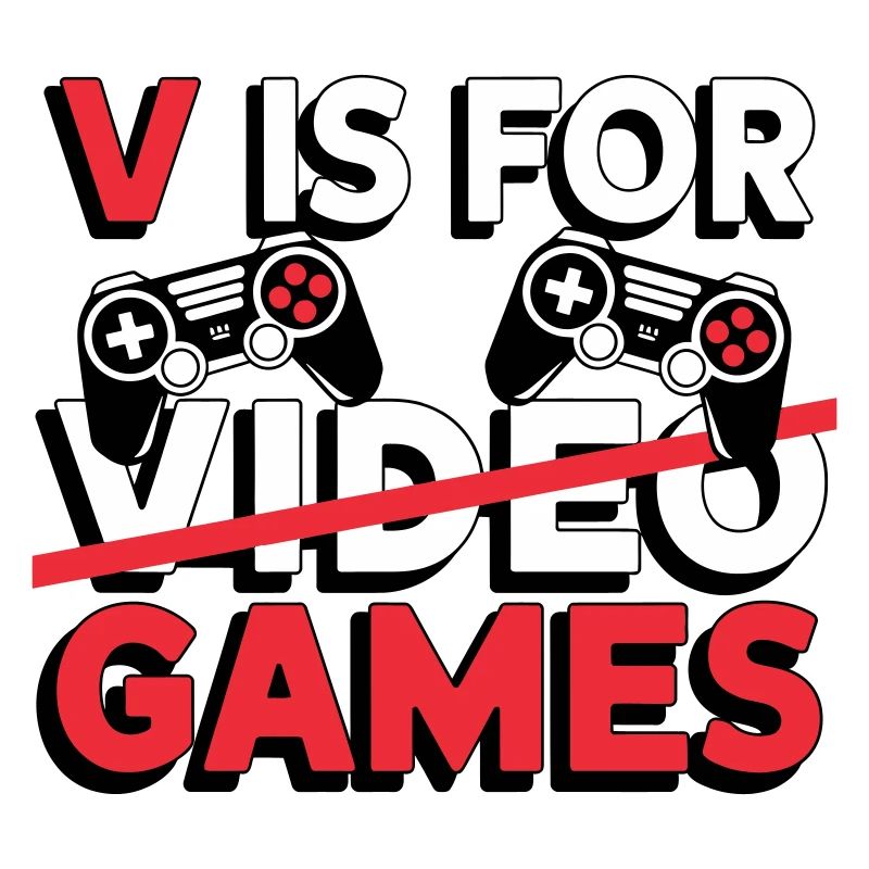 V is for Video Games Graphic