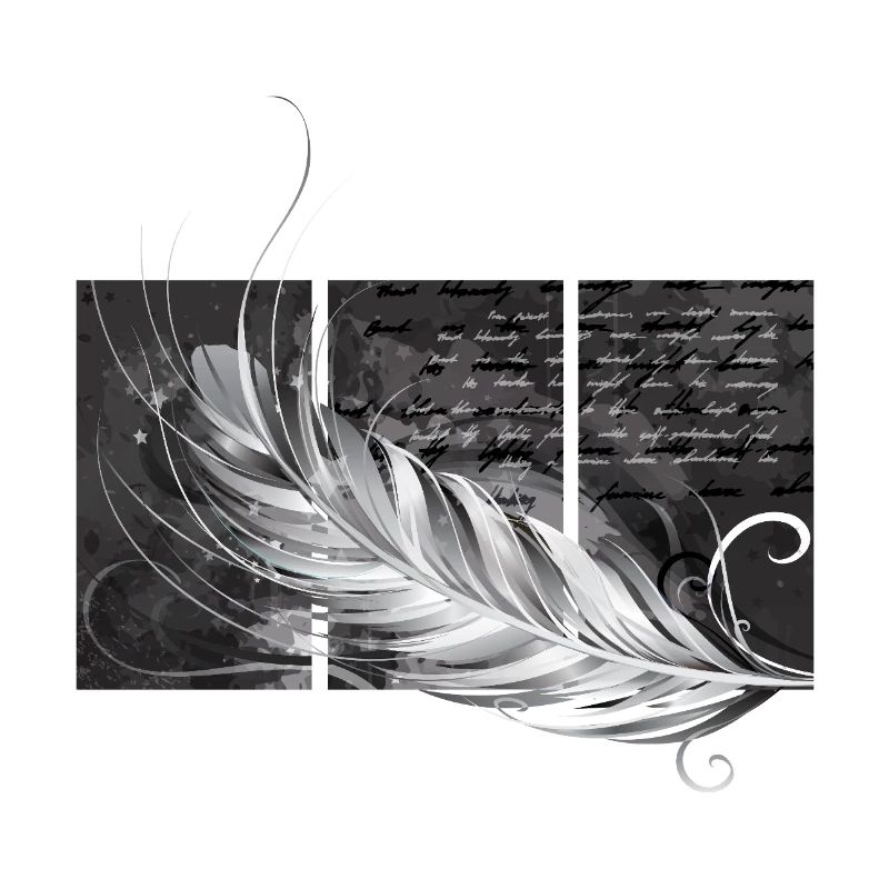 Feder-Triptychon
