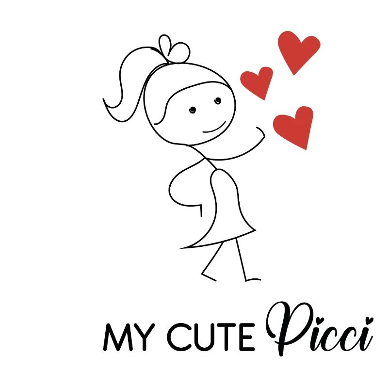 Mignonne fille aux petits cœurs