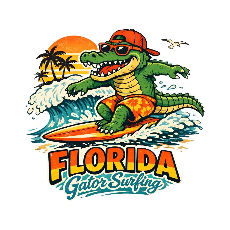 Alligator surfeur en Floride