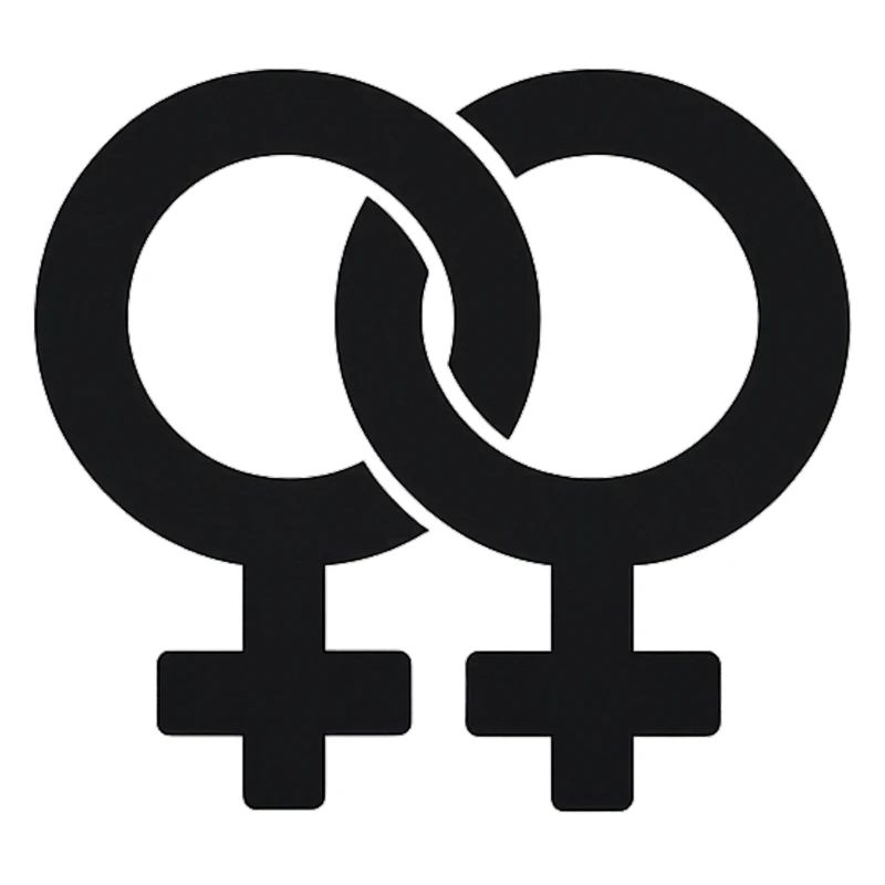 Symboles féminins entrelacés