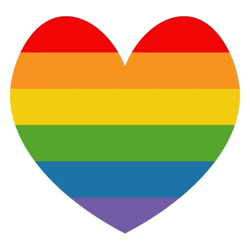 LGBT CSD TShirt Rainbow HEART