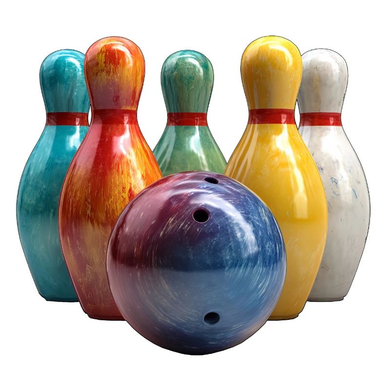 Motif de scène de bowling coloré