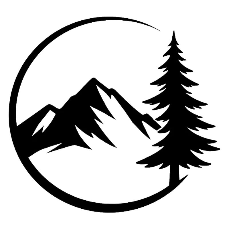 Mountain Forest Silhouette