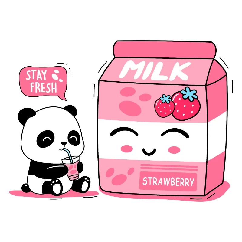 Panda et lait