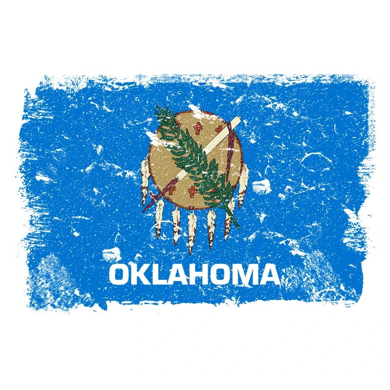 Oklahoma Drapeau Vintage