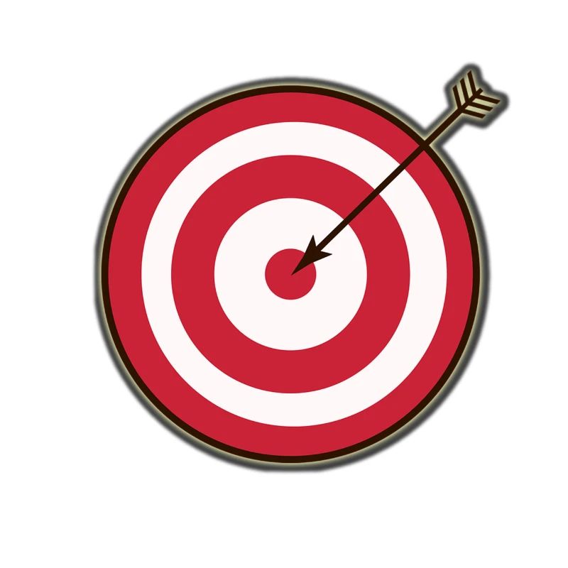 Flèche cible touchée