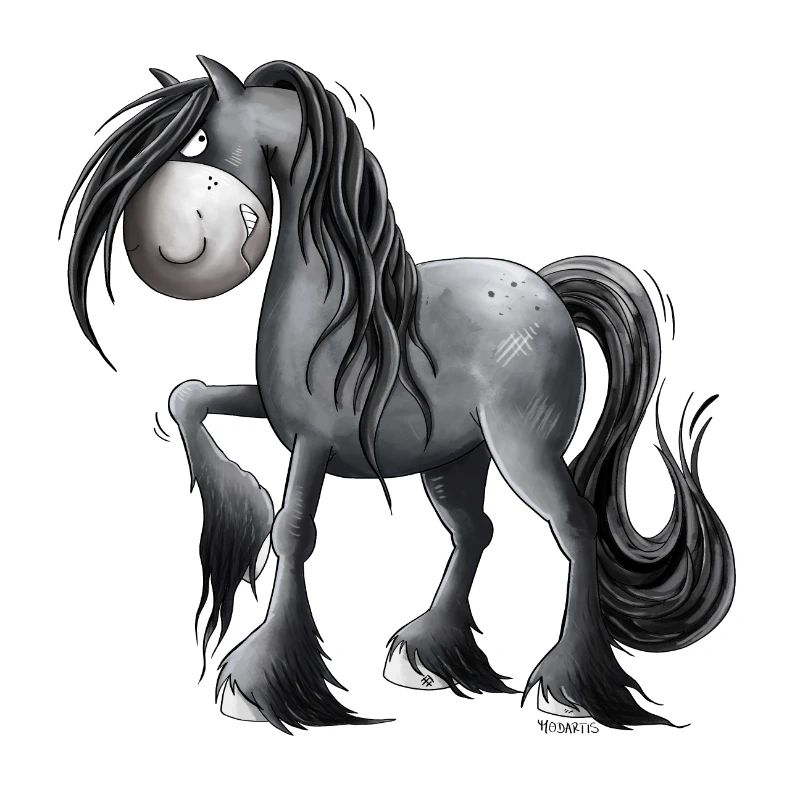 Cheval Grumpy I Bande Dessinée Pour Cavalier