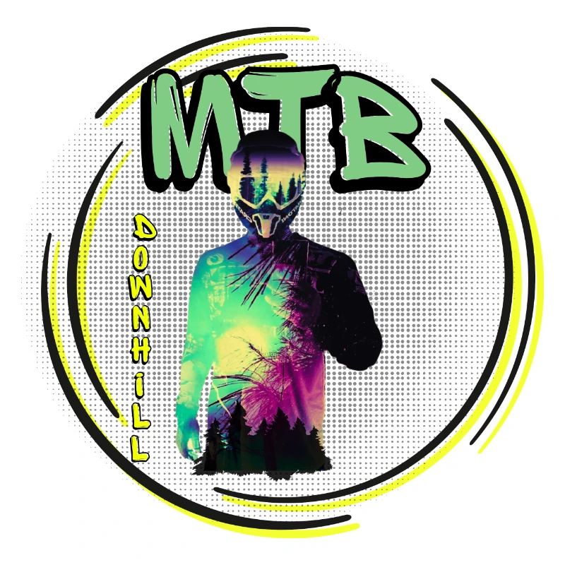 MTB Downhill mit Biker