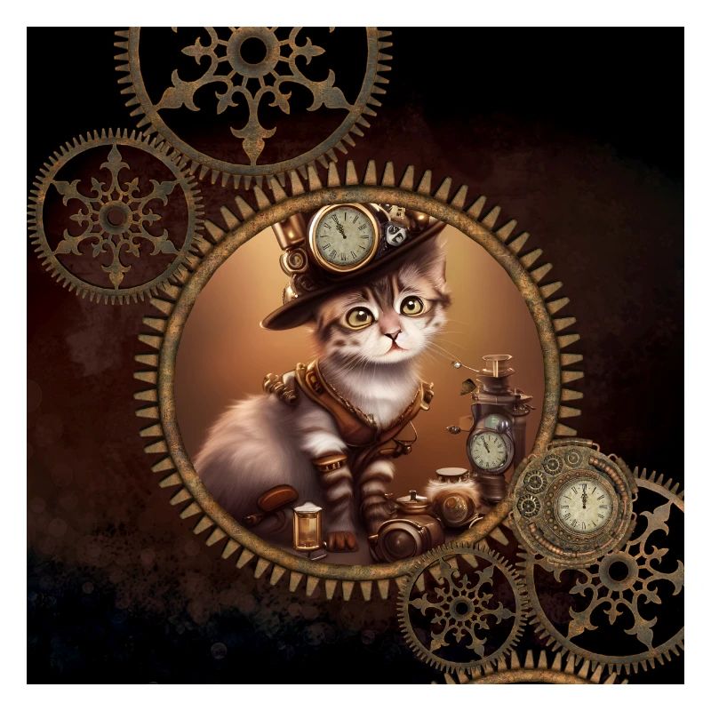Petit chaton steampunk