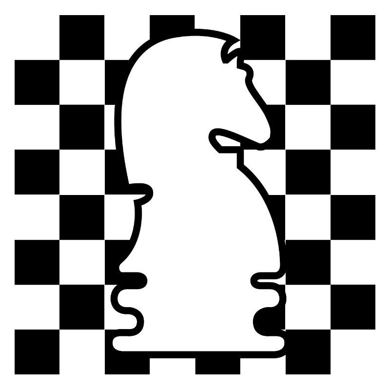 chess, horse, checkerboard, pattern, icon, graphic icon