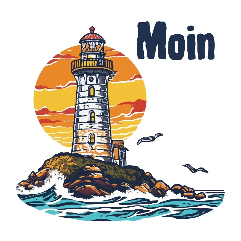 Phare au coucher de soleil de l’île