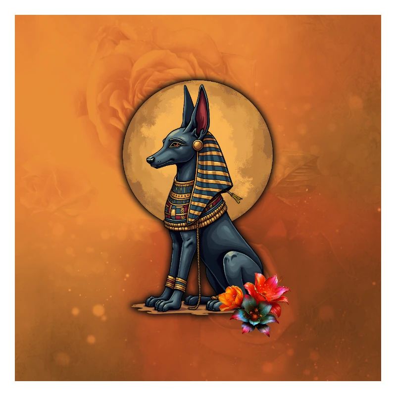 Anubis under the moonlight.