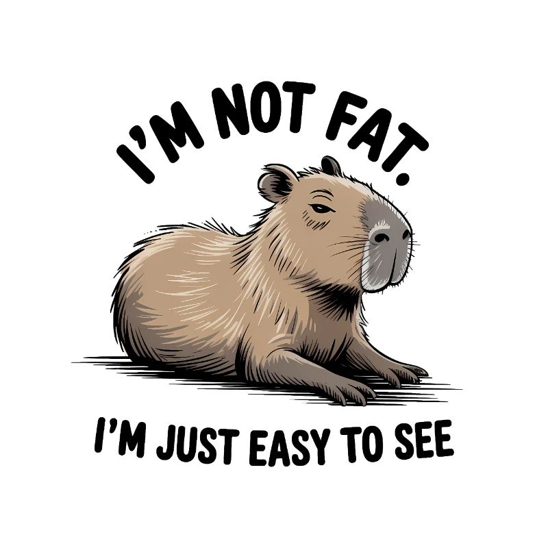Ich bin nicht dick, ich bin nur leicht zu sehen - Lustiges Capybara