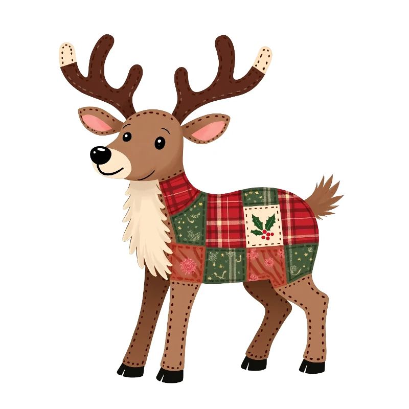 Patchwork Reindeer Christmas