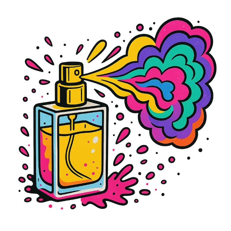 Explosion de couleurs de parfum néon