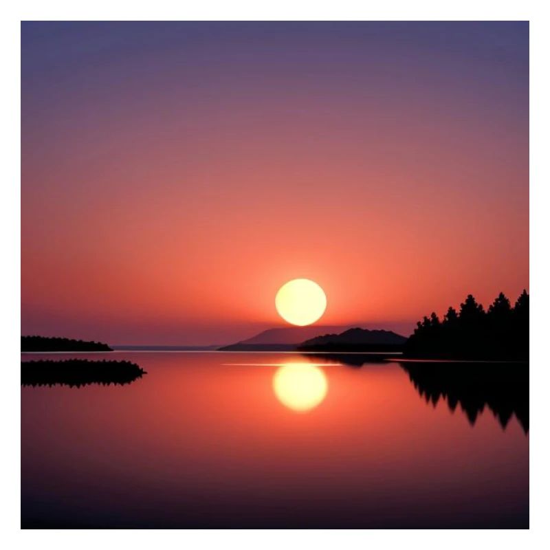 Sunset over the water
